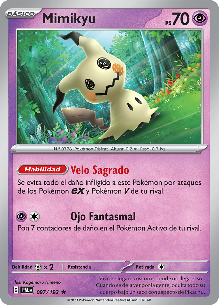 Mimikyu - Pokemon - Pokémon  Cartas pokemon, Tarjetas pokemon