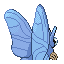 Imagen posterior de Venomoth variocolor en Pokémon Rojo Fuego y Pokémon Verde Hoja