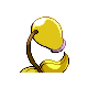 Imagen posterior de Bellsprout variocolor en Pokémon Platino