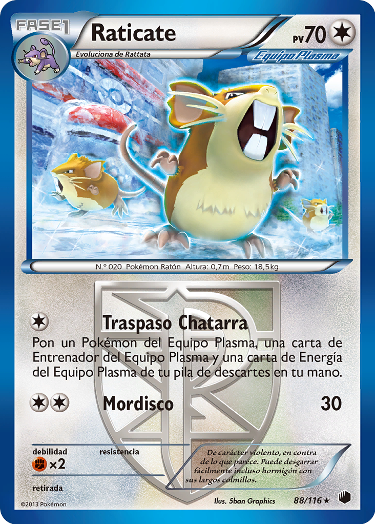 Raticate (Glaciación Plasma TCG) - WikiDex, la enciclopedia Pokémon