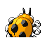 Imagen posterior de Ledyba variocolor en Pokémon Esmeralda