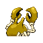 Imagen posterior de Krabby variocolor en Pokémon Rojo Fuego y Pokémon Verde Hoja