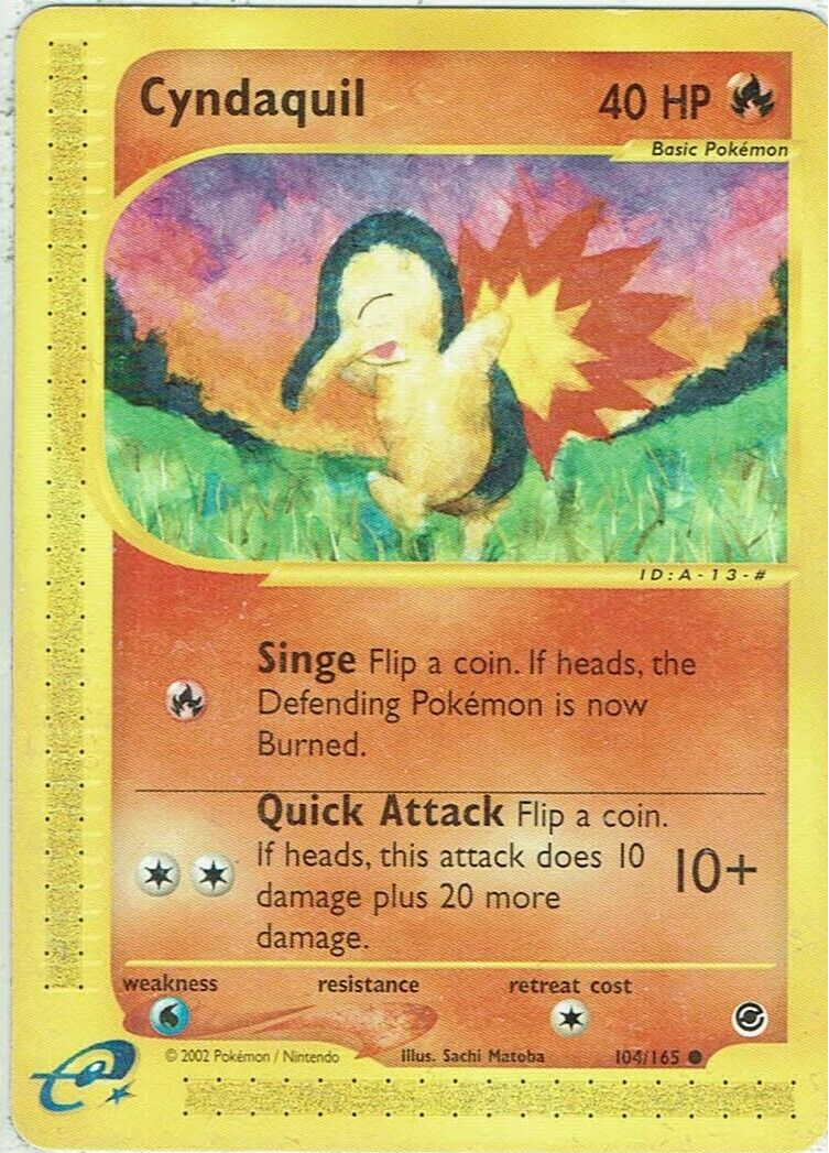 Cyndaquil (Expedition Base Set 104 TCG) - WikiDex, la enciclopedia