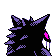 Imagen posterior de Gengar variocolor en Pokémon Cristal