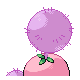 Imagen posterior de Jumpluff variocolor en Pokémon Platino