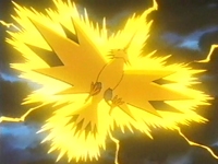 Zapdos usando rayo.