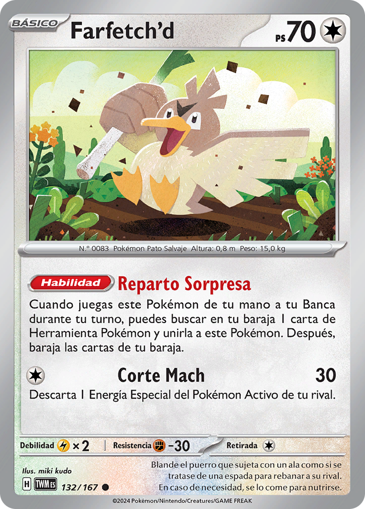 Farfetch'd (Mascarada Crepuscular TCG) - WikiDex, la enciclopedia Pokémon