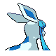 Imagen posterior de Glaceon variocolor en Pokémon Oro HeartGold y Pokémon Plata SoulSilver