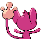 Imagen posterior de Aipom variocolor macho en Pokémon Oro HeartGold y Pokémon Plata SoulSilver