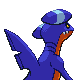 Imagen posterior de Gabite variocolor macho en Pokémon Platino
