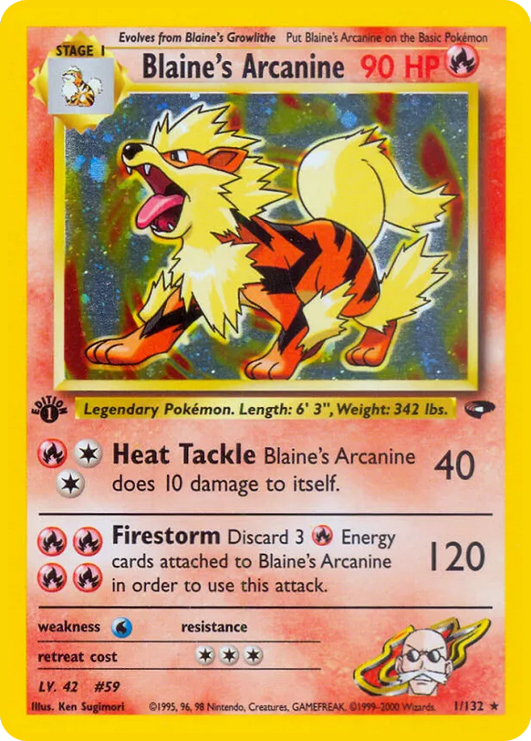 Blaine's Arcanine (Gym Challenge TCG) - WikiDex, la enciclopedia
