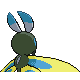 Imagen posterior de Mothim variocolor en Pokémon Oro HeartGold y Pokémon Plata SoulSilver