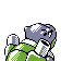 Imagen posterior de Blastoise variocolor en Pokémon Cristal