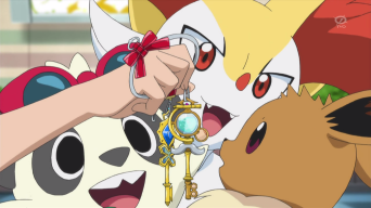 Archivo:EP895 Pokémon de Serena viendo la llave Fluxus.png