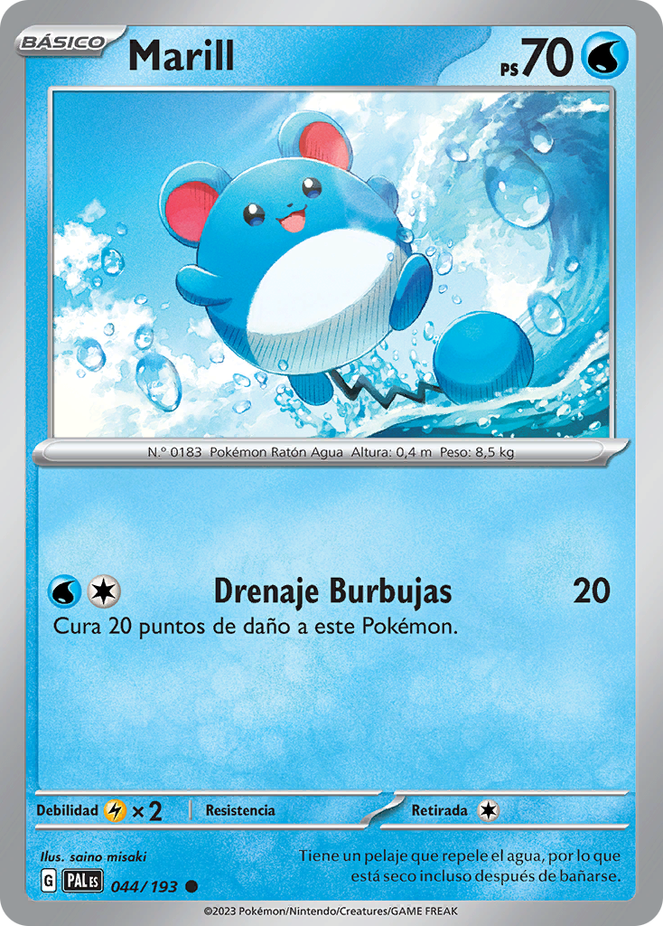 Marill (Evoluciones en Paldea TCG) - WikiDex, la enciclopedia Pokémon