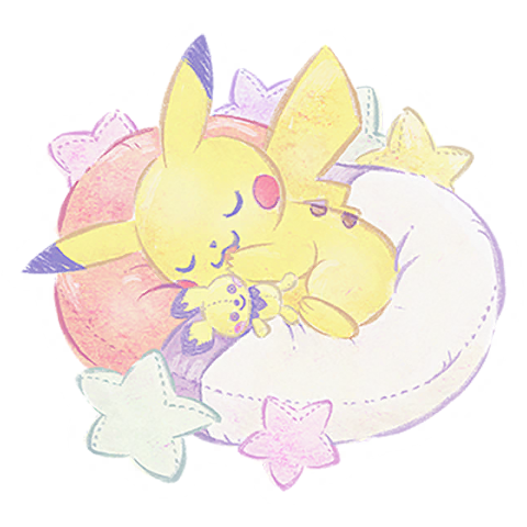 Archivo:Pegatina Pikachu Sleep GO.png