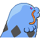 Imagen posterior de Swalot variocolor macho en Pokémon Platino