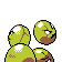 Imagen posterior de Exeggcute variocolor en Pokémon Cristal