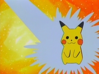 Primero Meowth quiere obtener un Pokémon de tipo agua para dejar empapado a Pikachu.