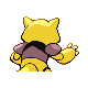 Imagen posterior de Abra variocolor en Pokémon Platino