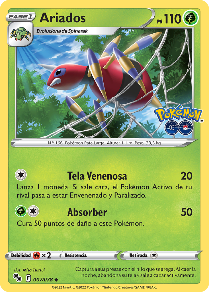 Ariados (Pokémon GO TCG) - WikiDex, la enciclopedia Pokémon