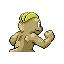 Imagen posterior de Machop variocolor en Pokémon Rojo Fuego y Pokémon Verde Hoja