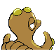 Imagen posterior de Octillery variocolor macho en Pokémon Oro HeartGold y Pokémon Plata SoulSilver