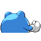 Imagen posterior de Poliwhirl variocolor en Pokémon Platino