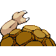 Imagen posterior de Golem variocolor en Pokémon Platino