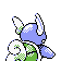 Imagen posterior de Wartortle variocolor en Pokémon Cristal