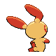 Imagen posterior de Plusle variocolor en Pokémon Platino