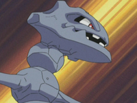 Archivo:EP273 Steelix de Harrison saliendo de su Poké Ball.png