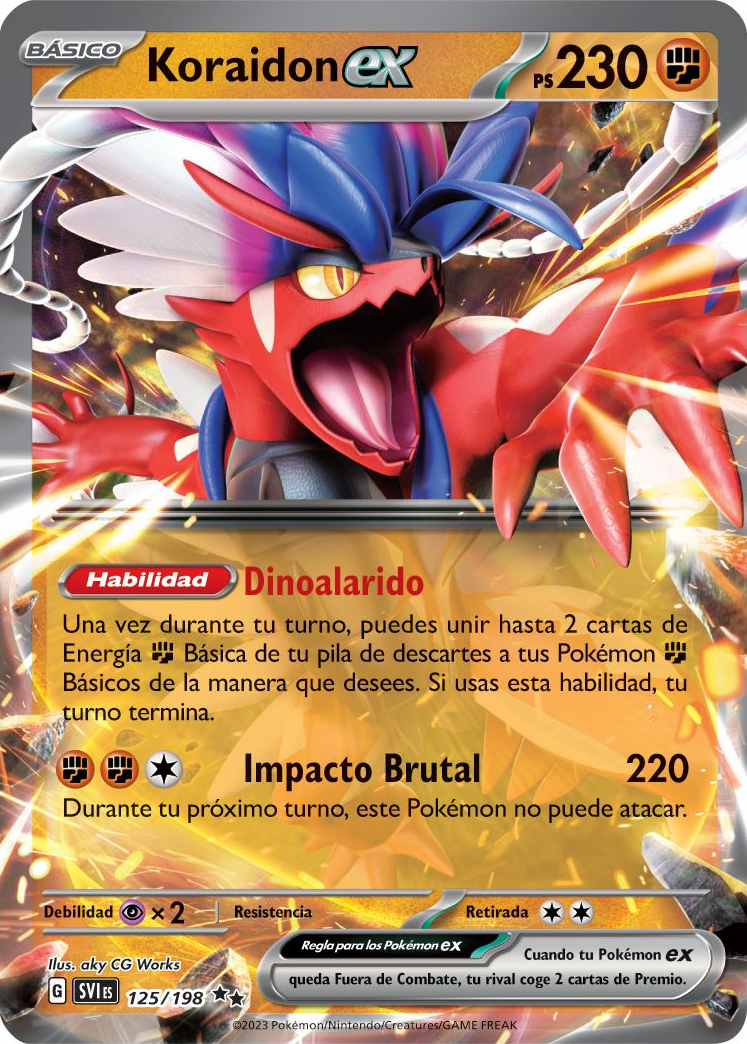 Koraidon ex (Escarlata y Púrpura TCG) - WikiDex, la enciclopedia Pokémon