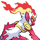 Imagen posterior de Infernape variocolor en Pokémon Oro HeartGold y Pokémon Plata SoulSilver