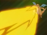 Dragonite usando hiperrayo.