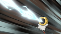 Meltan de Ash usando foco resplandor.