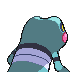 Imagen posterior de Croagunk variocolor hembra en Pokémon Oro HeartGold y Pokémon Plata SoulSilver