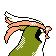 Imagen posterior de Pidgeot variocolor en Pokémon Cristal