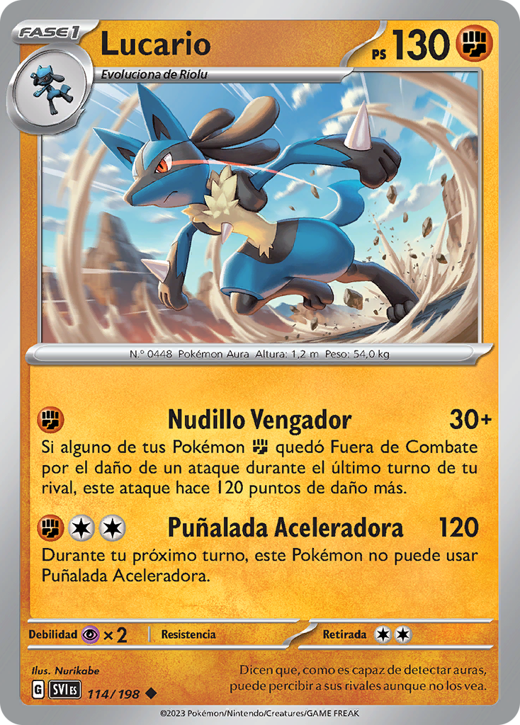 Lucario (Escarlata y Púrpura TCG) - WikiDex, la enciclopedia Pokémon