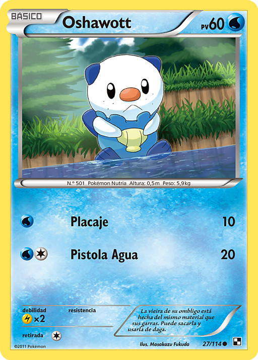 Oshawott Negro Y Blanco 27 Tcg Wikidex La Enciclopedia Pokémon