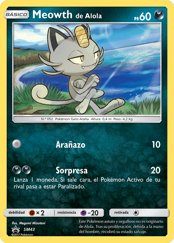 Alolan Meowth Pokemon Card