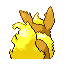 Imagen posterior de Flareon variocolor en Pokémon Rojo Fuego y Pokémon Verde Hoja
