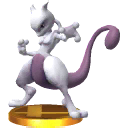 Trofeo de Mewtwo como luchador en Nintendo 3DS.