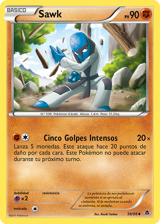 Sawk (Fuerzas Emergentes TCG) WikiDex, la enciclopedia Pokémon