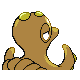 Imagen posterior de Octillery variocolor hembra en Pokémon Platino