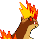Imagen posterior de Quilava variocolor en Pokémon Platino