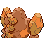 Imagen posterior de Regirock variocolor en Pokémon Rojo Fuego y Pokémon Verde Hoja