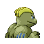 Imagen posterior de Machoke variocolor en Pokémon Esmeralda