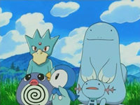 Archivo:EP476 Golduck, Quagsire, Wooper, Poliwag y Piplup.png