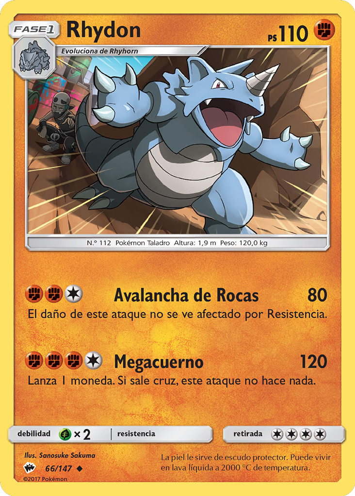 Rhydon (Sombras Ardientes TCG) - WikiDex, la enciclopedia Pokémon